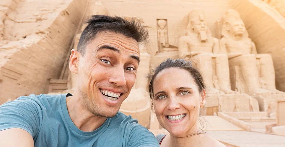 pareja en Abu Simbel Egipto