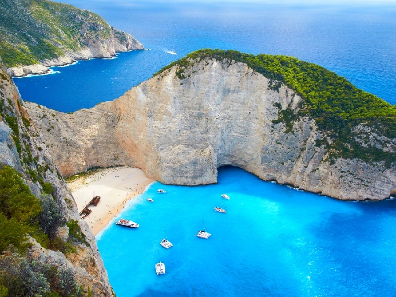 Navagio Beach in Zakynthos Navagio Beach in Zakynthos