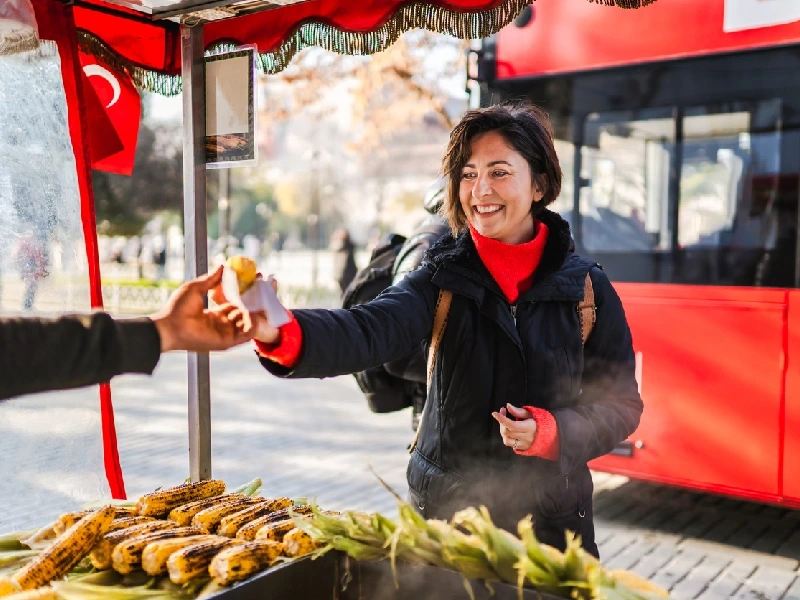 Enjoying street food in the heart of Istanbul Enjoying street food in the heart of Istanbul