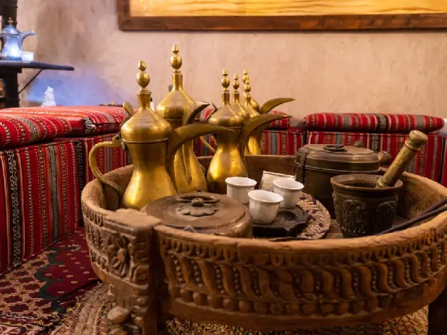 Traditional Arabic coffee at the Coffee Museum in Dubai.