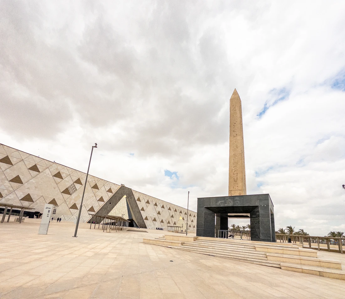 Obelisk in front of the Grand Egyptian Museum, Grand Egyptian Museum