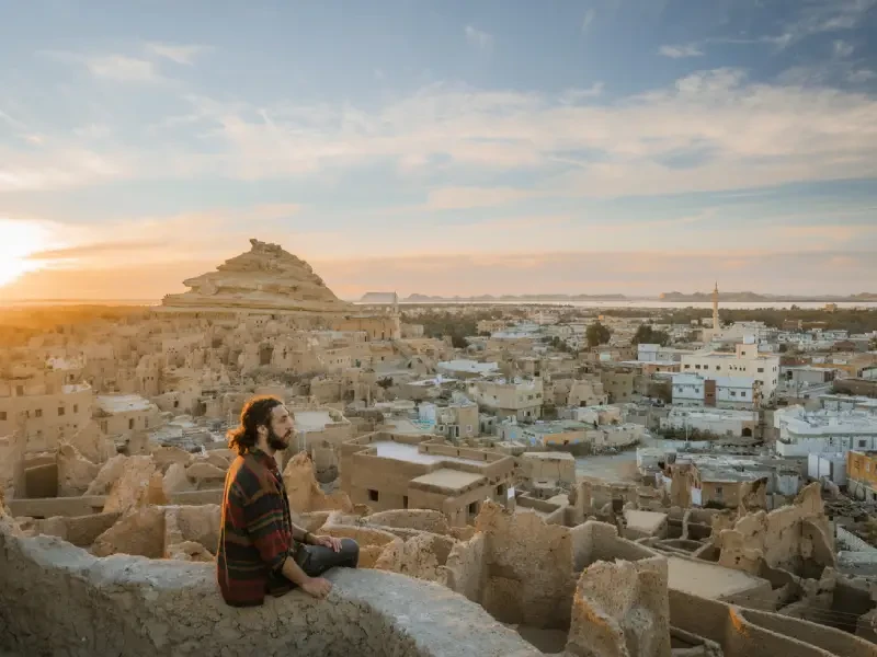 Uommo nelle Oasi di SIwa