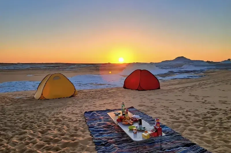 sole nel deserto in egitto