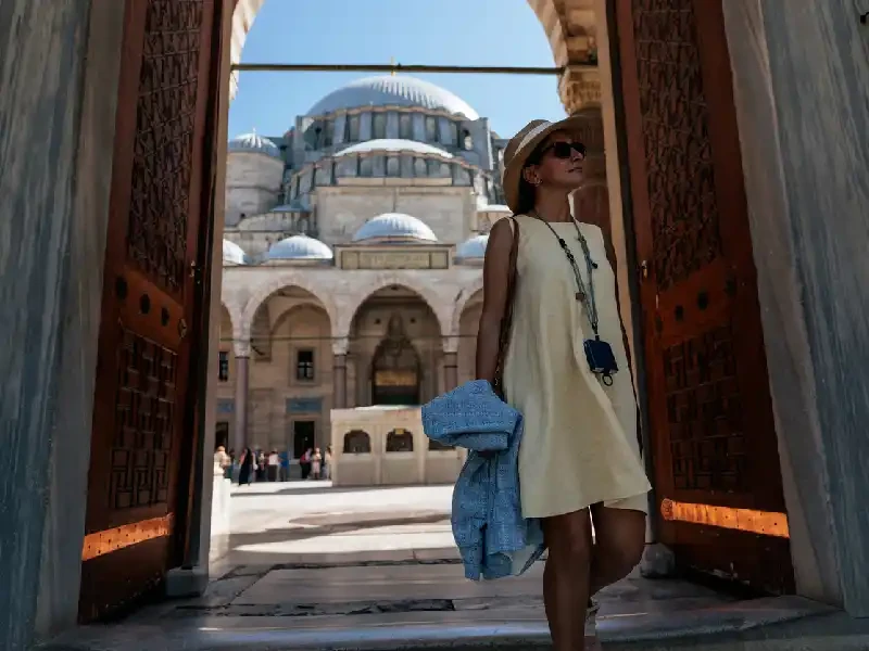 una turista a istanbul , sicurezza in Turchia 