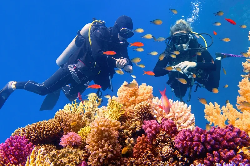 coppia in immersione a hurghada, è sicuro andare in egitto