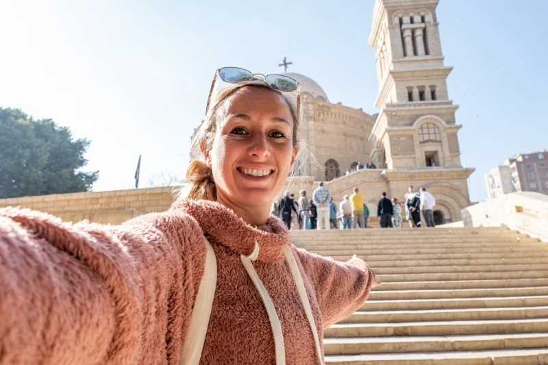 selfie chiesa sospesa cairo copto
