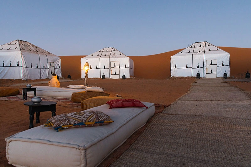 el campamento en Merzouga.