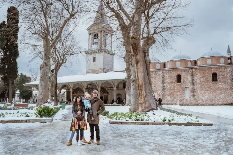 palácio topkapi em istambul durante o inverno