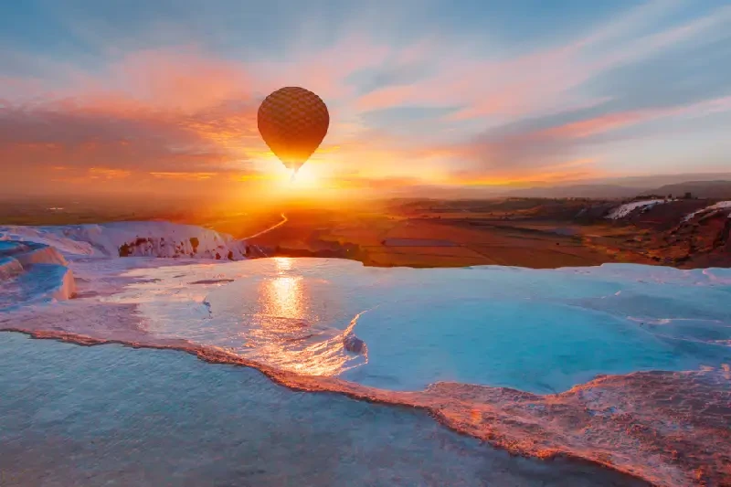 balão de ar em pamukkale