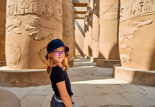 Escursioni Assuan, una ragazza a tempio di Assuan