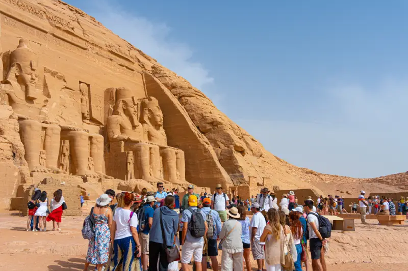 Molti Turisti a Tempio di Abu Simbel, vacanze lusso egitto