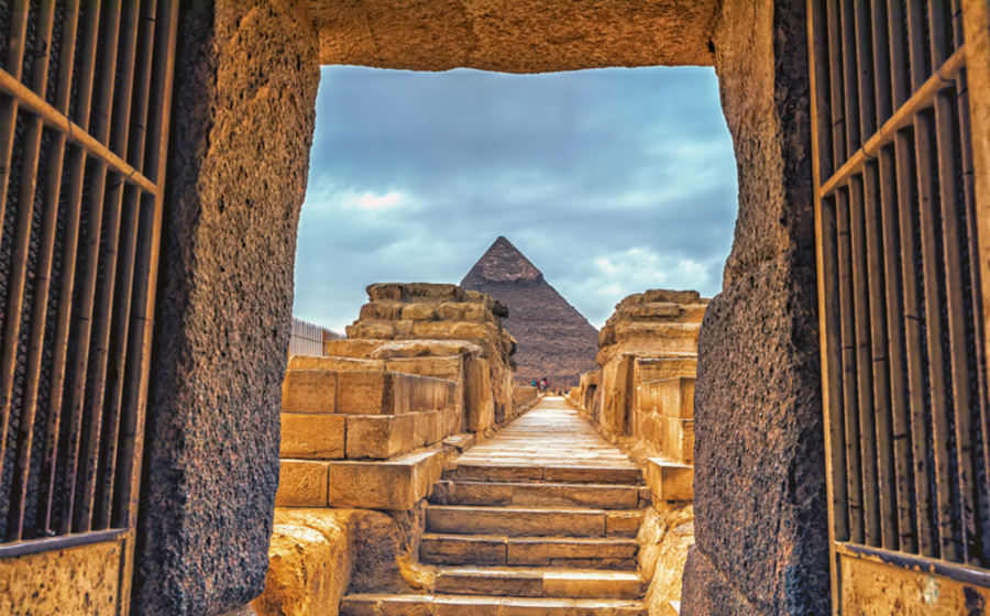 Il tempio della valle nella piana di Giza