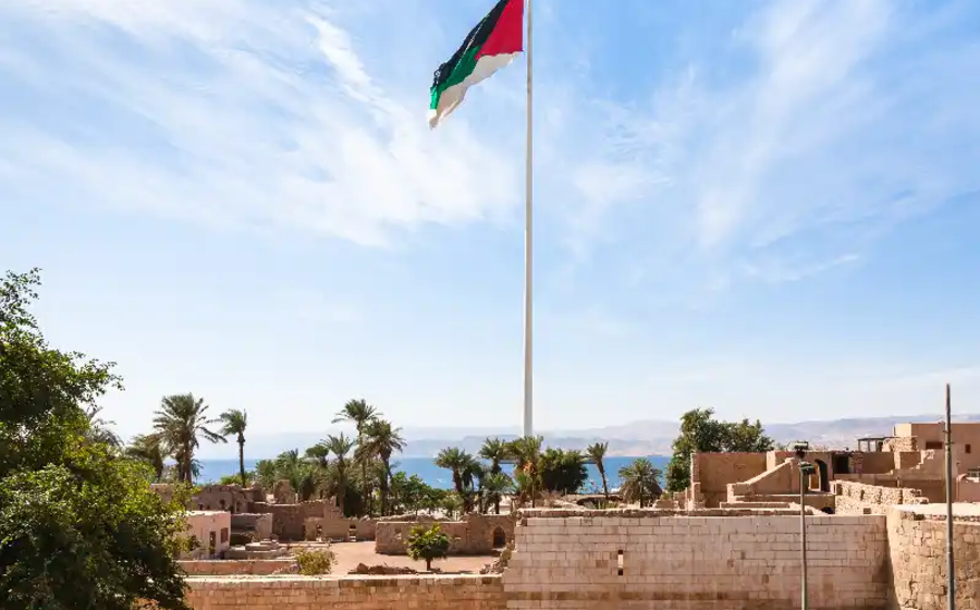 castello mamluk ad golfo di aqaba giordania, golfo di aqaba