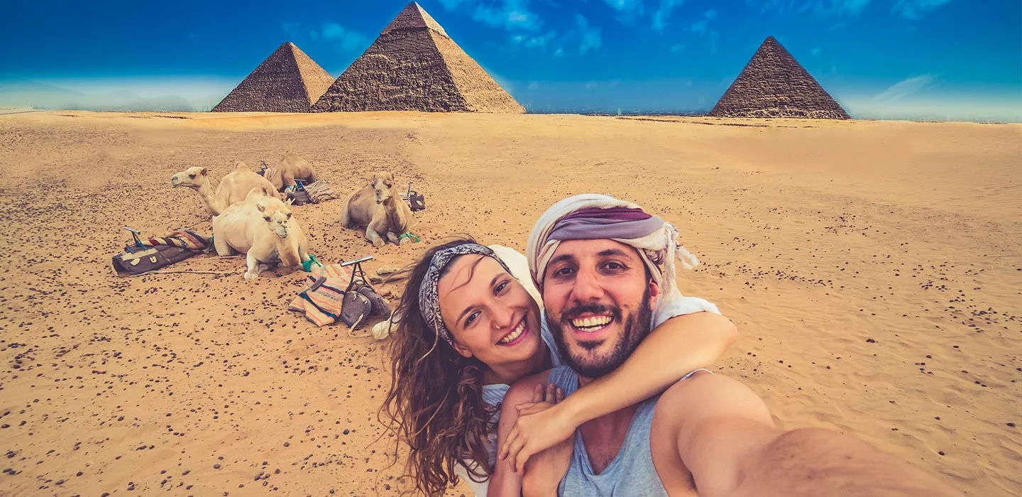 Pyramids and The Nile at Easter