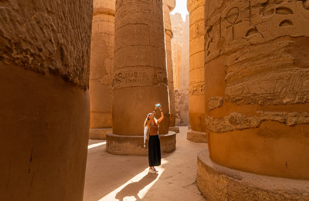 Sala hipóstila en el Templo de Karnak