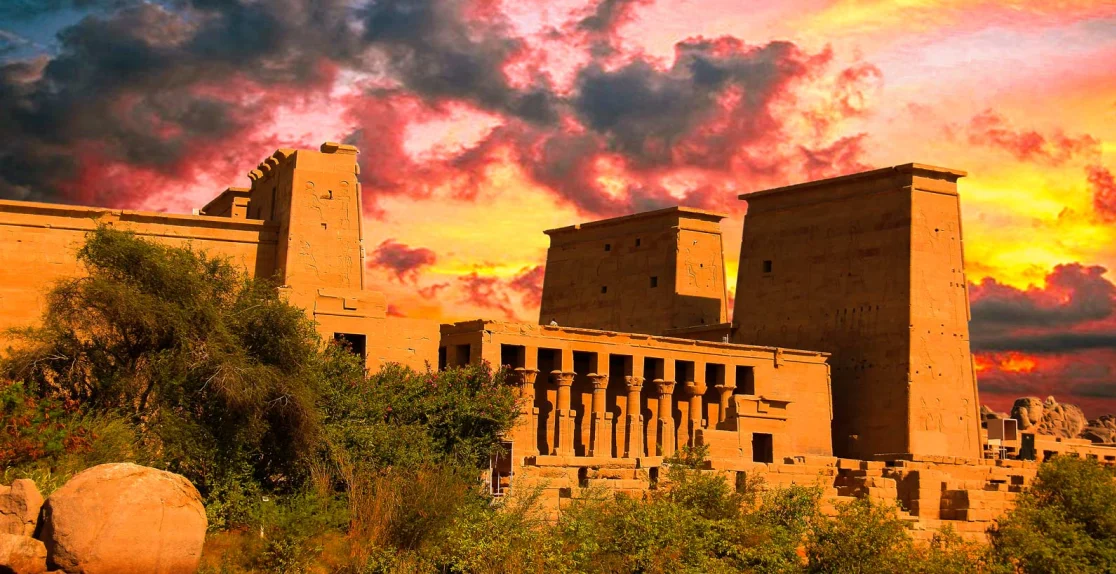 Tempio di Philae al tramonto