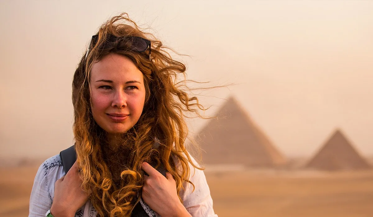 Tourists at the Pyramids