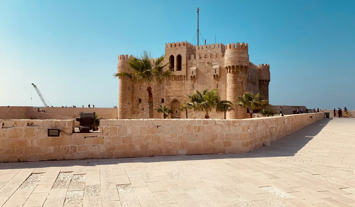 Qaitbay Citadel in Alexandria Egypt.