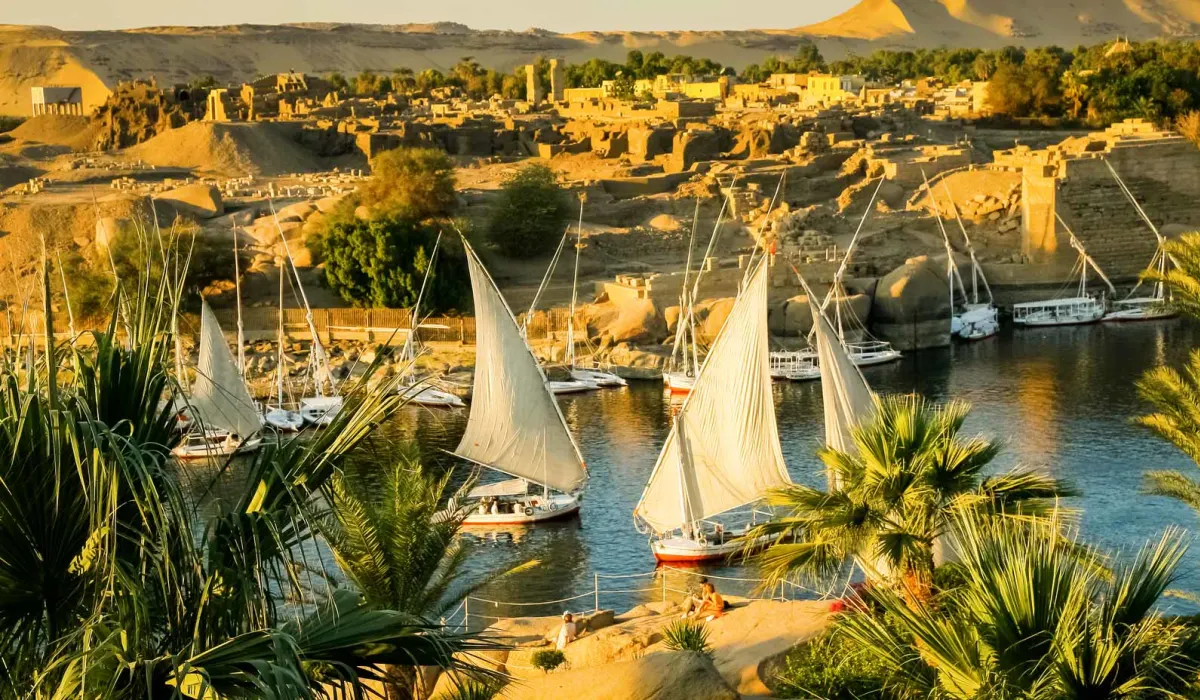 Small boats in Aswan.