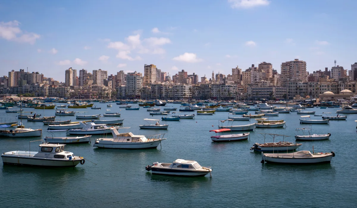Small boats sailing.