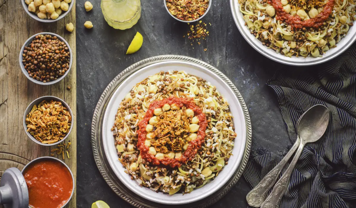 Koshari plato nacional de Egipto