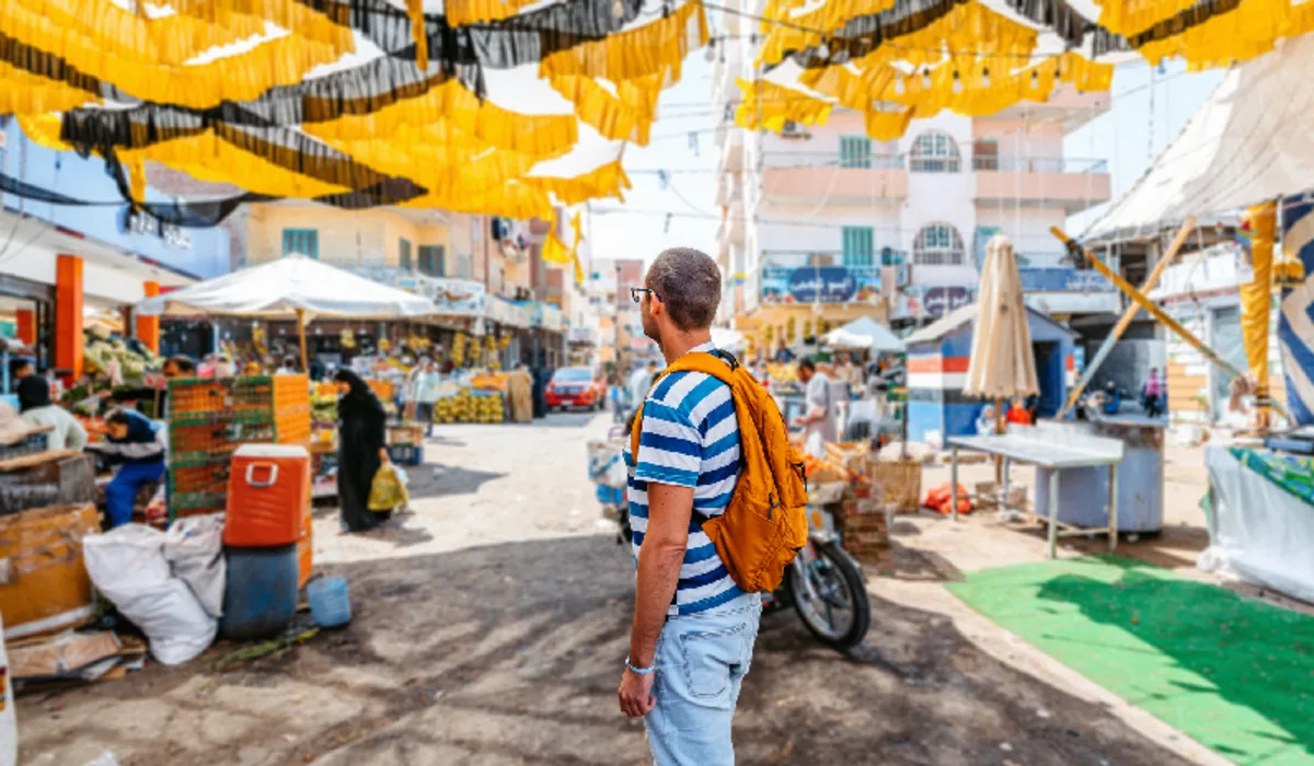 Shopping In The Street Market In Hurghada In Egypt