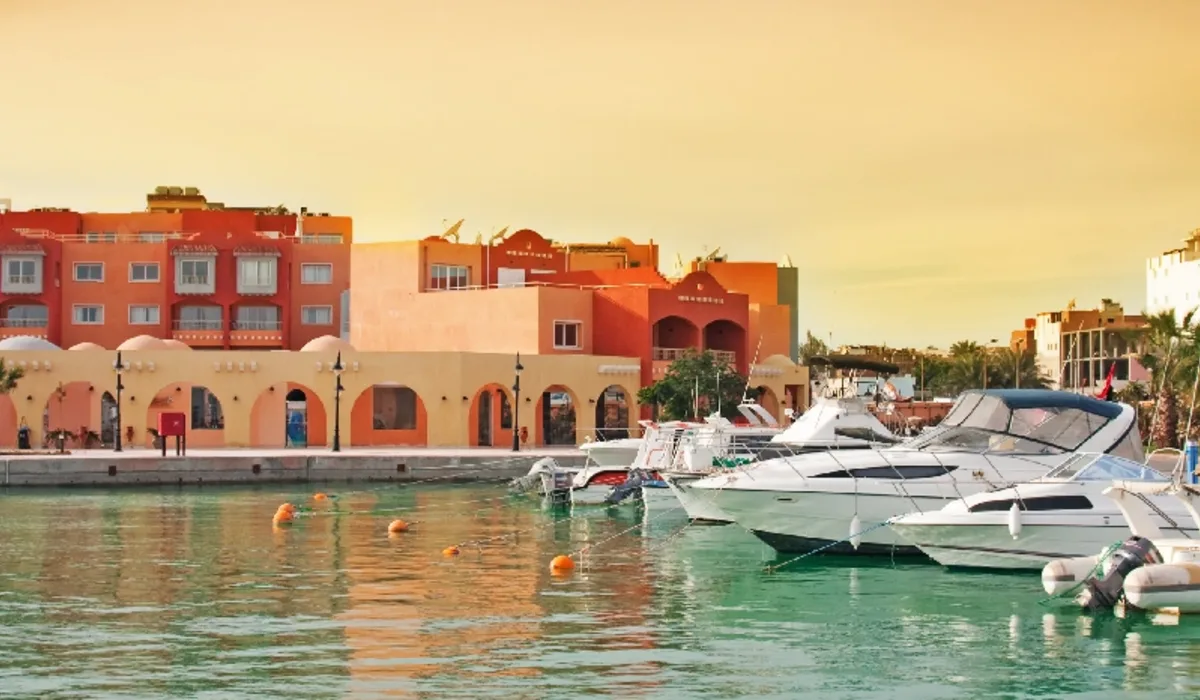 Bahía para yates en Hurghada.