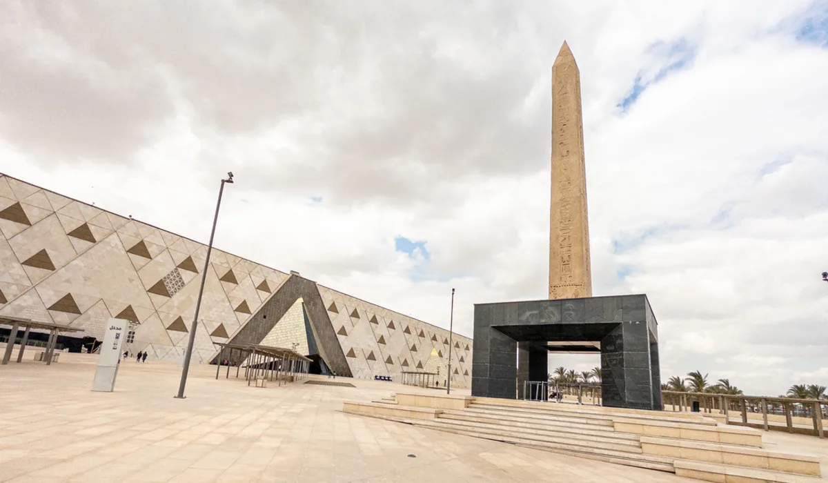 The obelisk outside the Grand Egyptian Museum, Grand Egyptian Museum
