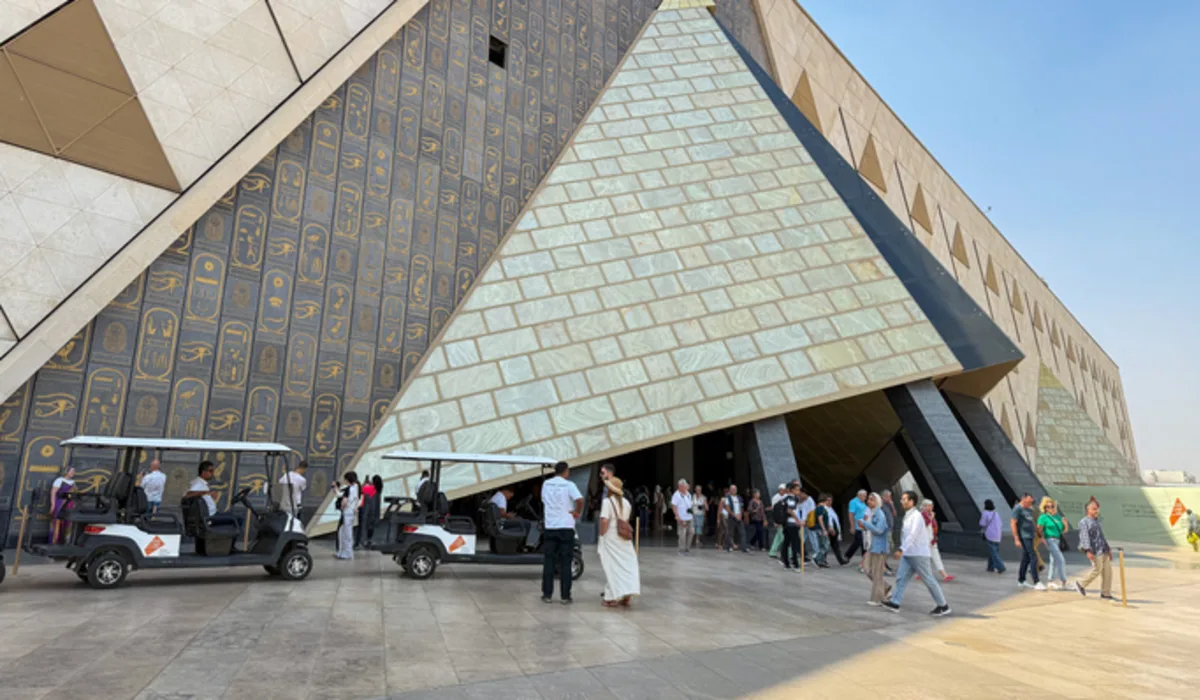 Tourists in the Grand Egyptian Museum, Grand Egyptian Museum