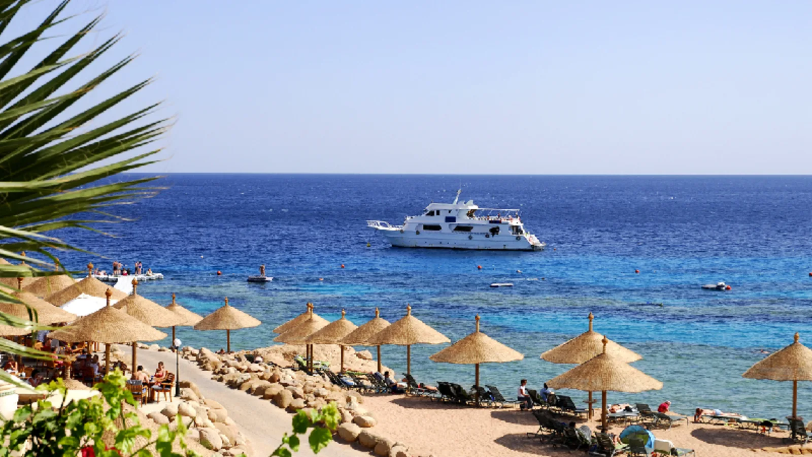 Beach at Red Sea,Naama Bay,Sharm El Sheikh,Egypt