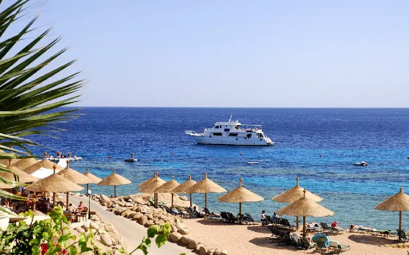 Beach at Red Sea,Naama Bay,Sharm El Sheikh,Egypt