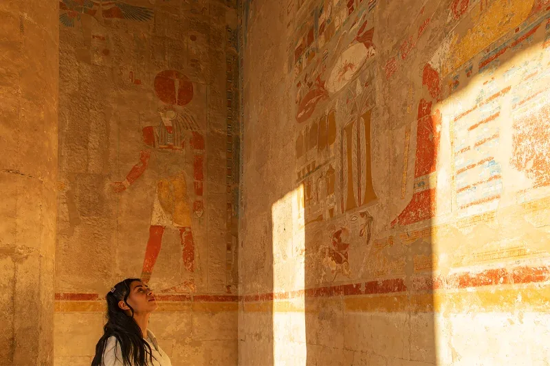 Affreschi all'interno del Tempio di Karnak