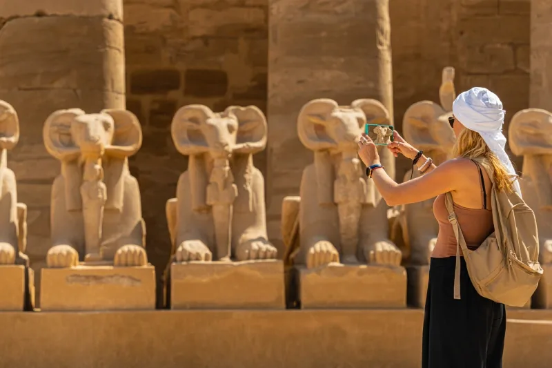 Viale di accesso al tempio di Karnak