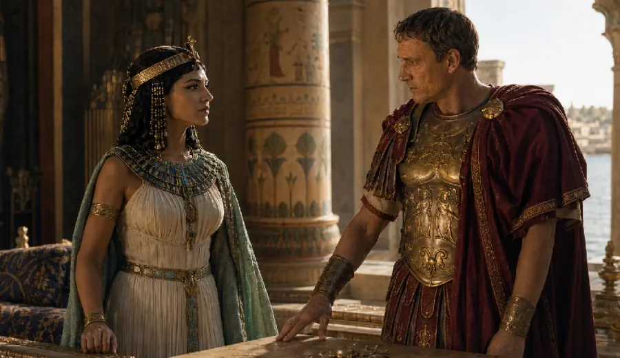 cleopatra y julio cesar