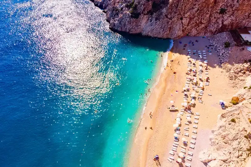 una spiaggia antalya , turchia , citta della turchia 