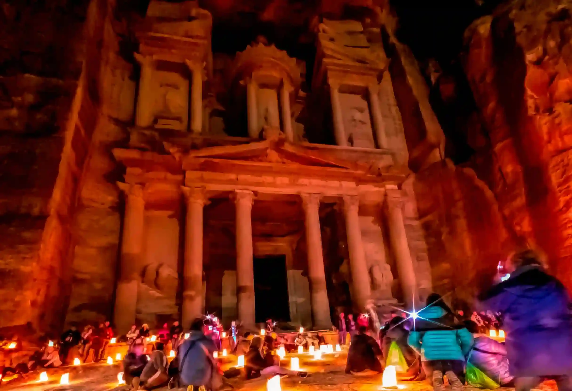 petra at night , Giordania a dicembre