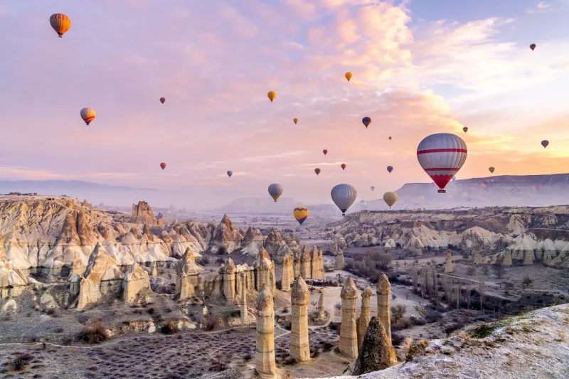 Valle della Cappadocia all'alba in Turchia, Efeso