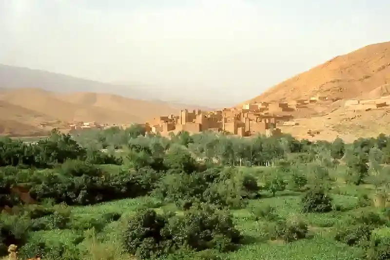 Paesaggi marocchini nella valle del Draa, zagora marocco