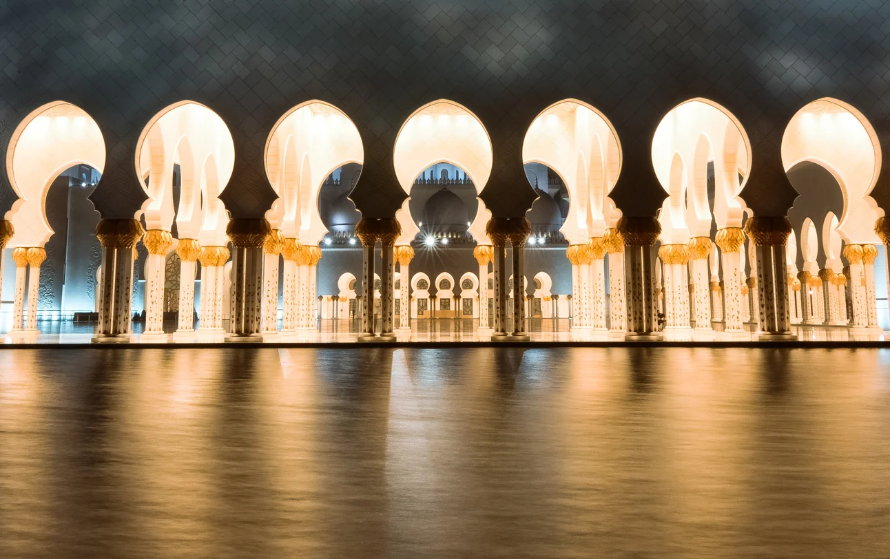 Lago contro la moschea illuminata Sheikh Zayed, Sheikh zayed mosque