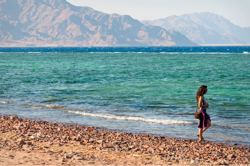 El Golfo de Áqaba en Dahab, Egipto
