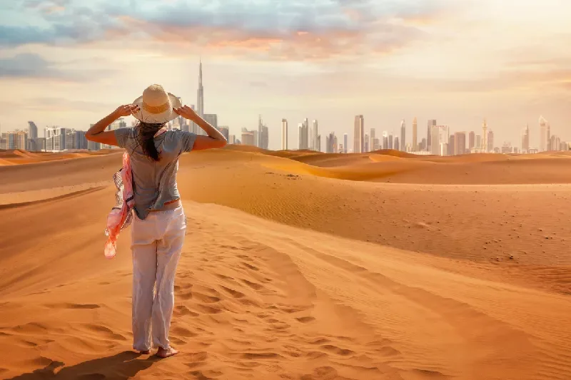 dubai deserto  caldo a dubai 