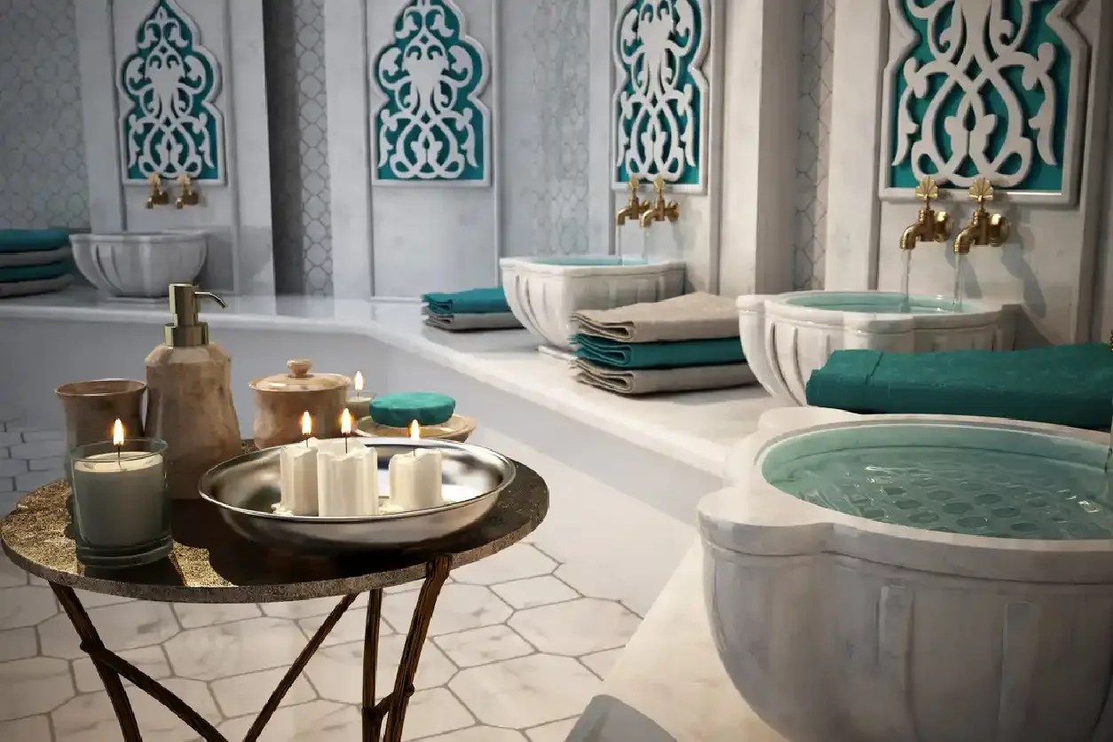 Meraviglioso Hammam in Turchia con candele