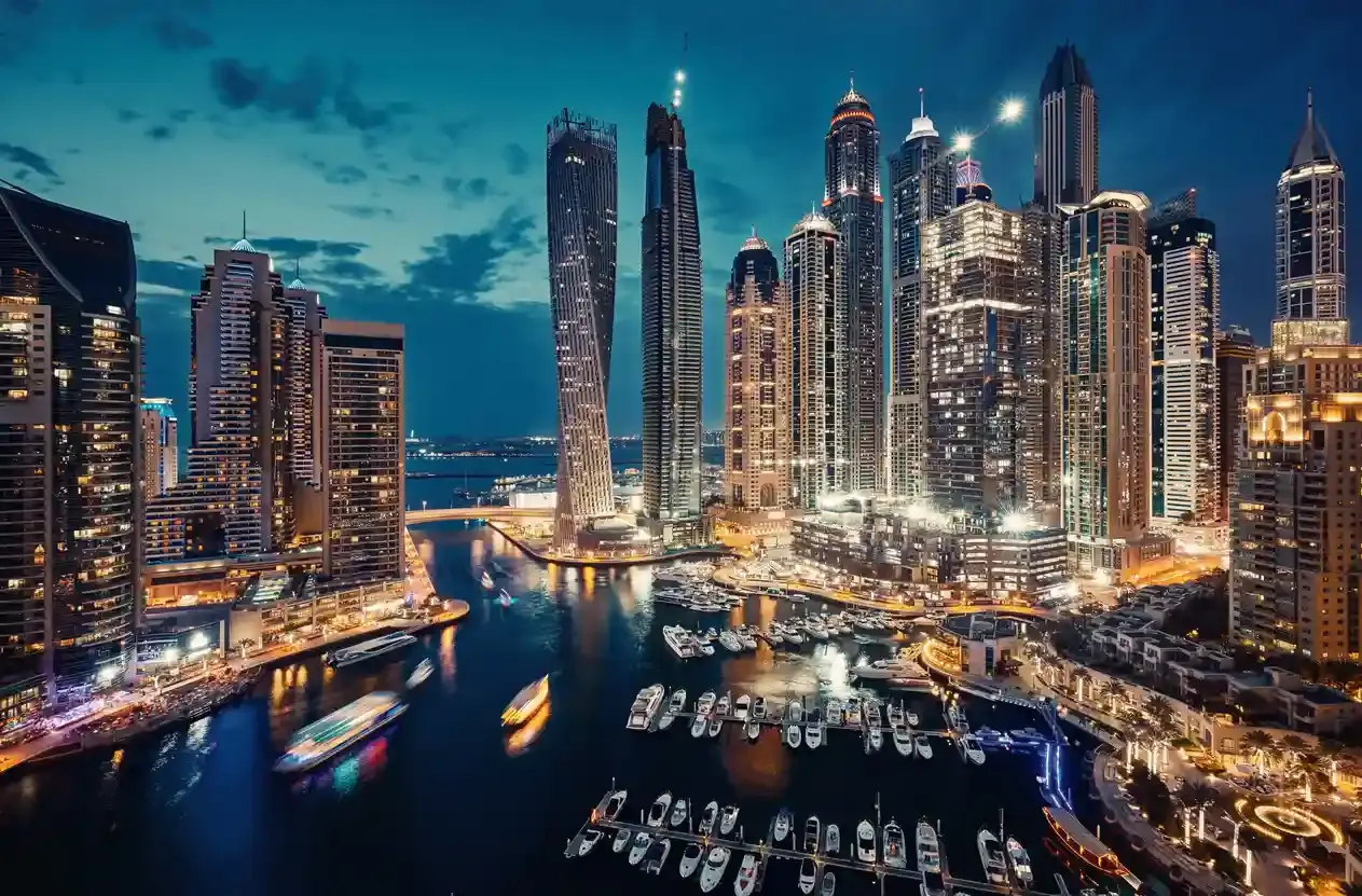 Dubai di notte , Dubai grattacieli