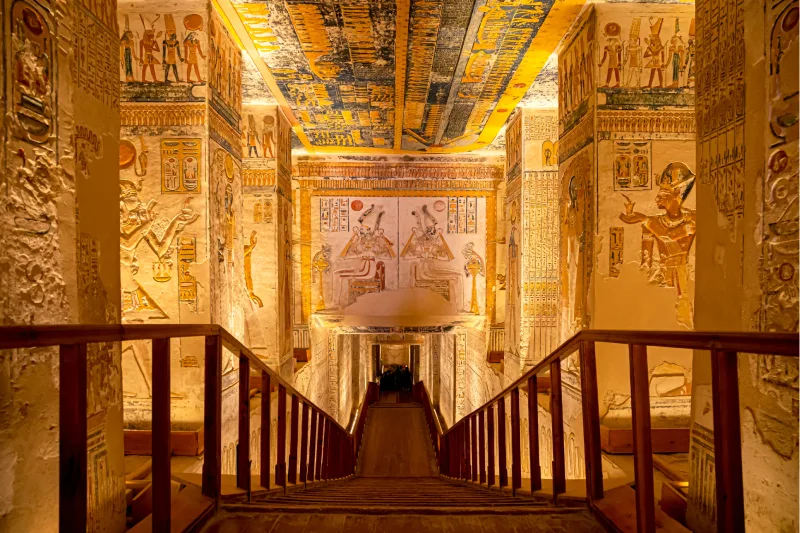 Una de las numerosas tumbas de faraones en el famoso Valle de los Reyes, a las afueras de Luxor.
