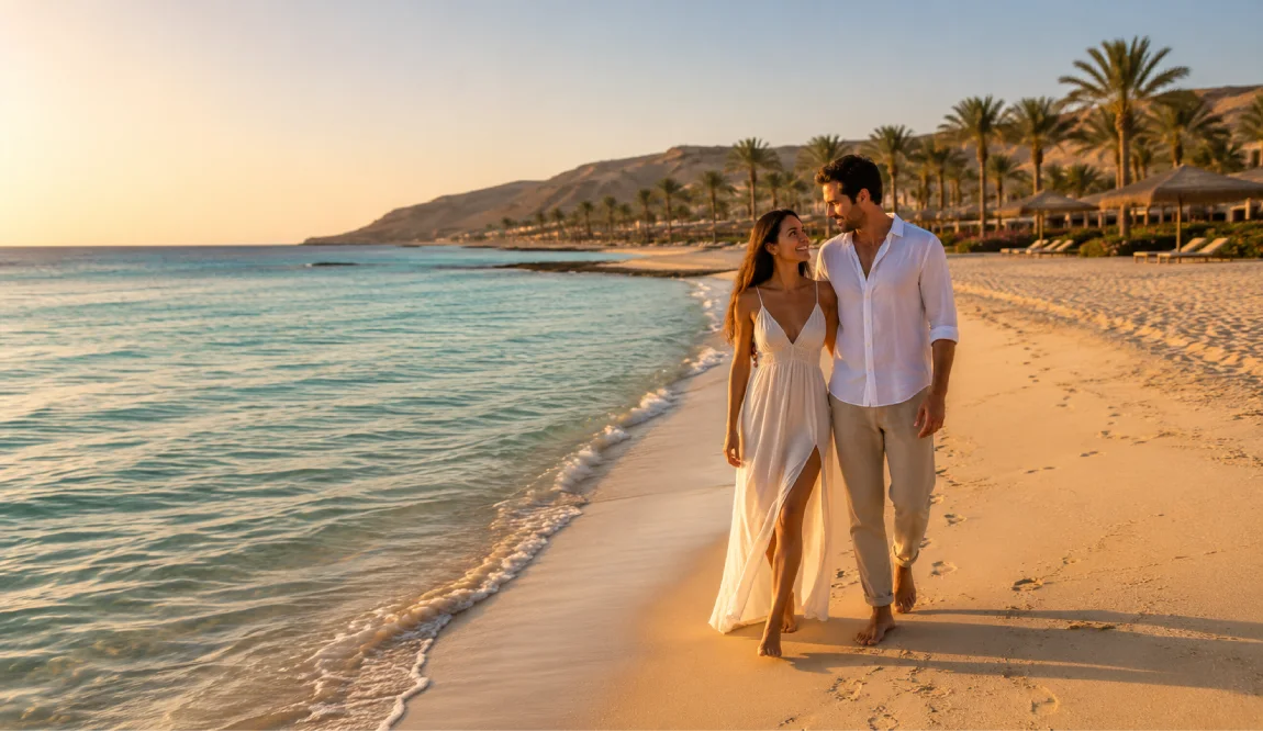 dos novios en la playa