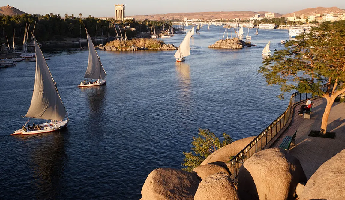 La ciudad de Asuán Egipto
