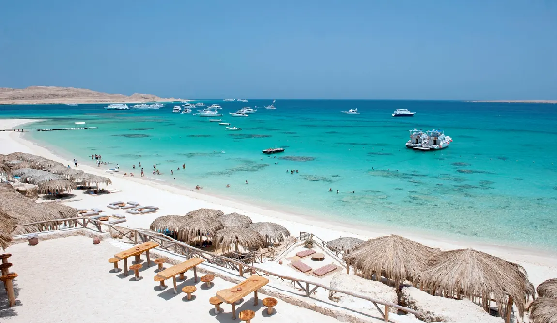 la playa de Hurghada