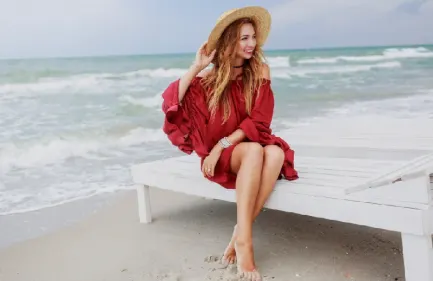 Esursione Semi Sottomarino Hurgada, una donna alla sedia del mare