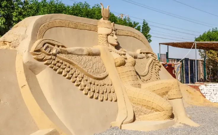 sculture di sabbia a hurghada