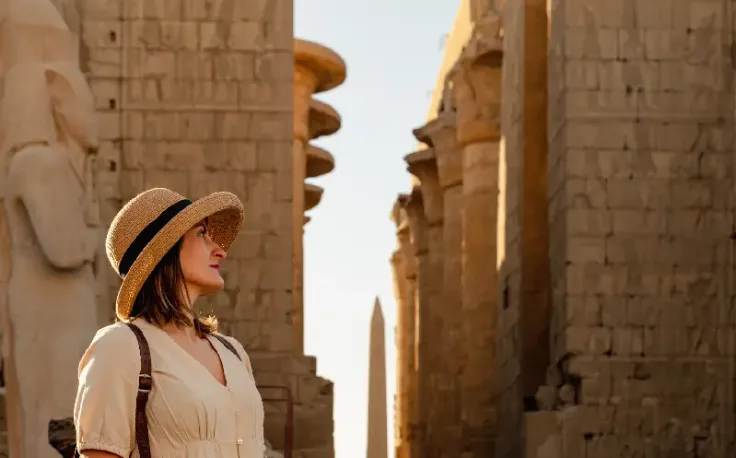 una donna a luxor, egitto posti da visitare